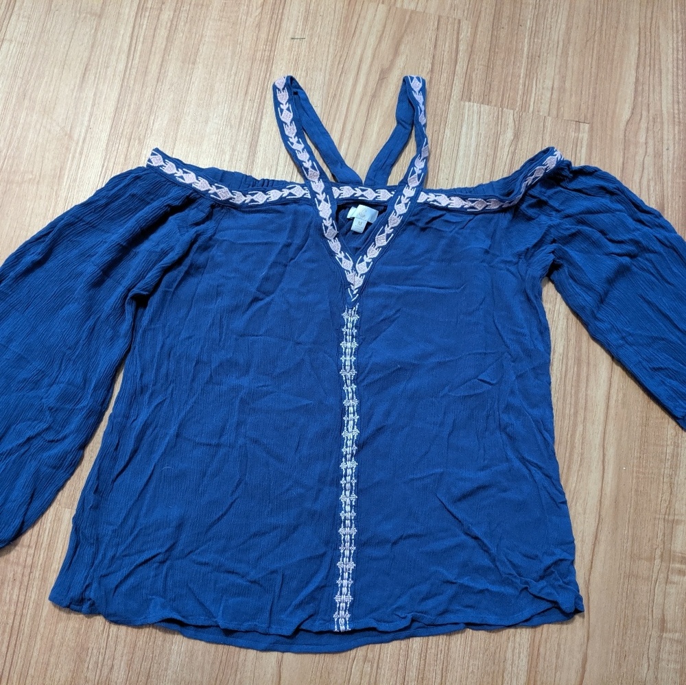 Navy Blue Charming Charlie's Blouse